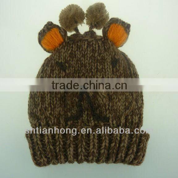 knitted fashion baby crochet hats