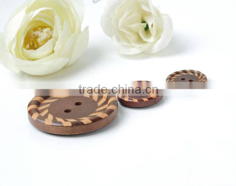 Wooden Buttons 2 Holes Laser Patterned Buttons Fit Sewing Crafting Scrapbooking