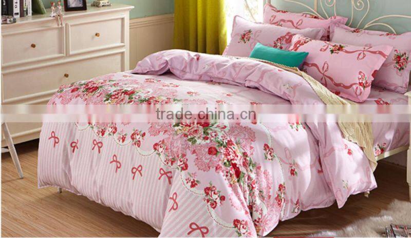 100% brushed polyester printed fabric for making bed sheets