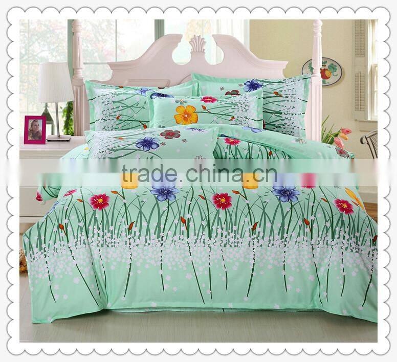 High quality 100% polyester fabric printed fabric soft fabric brushed bedsheet of china
