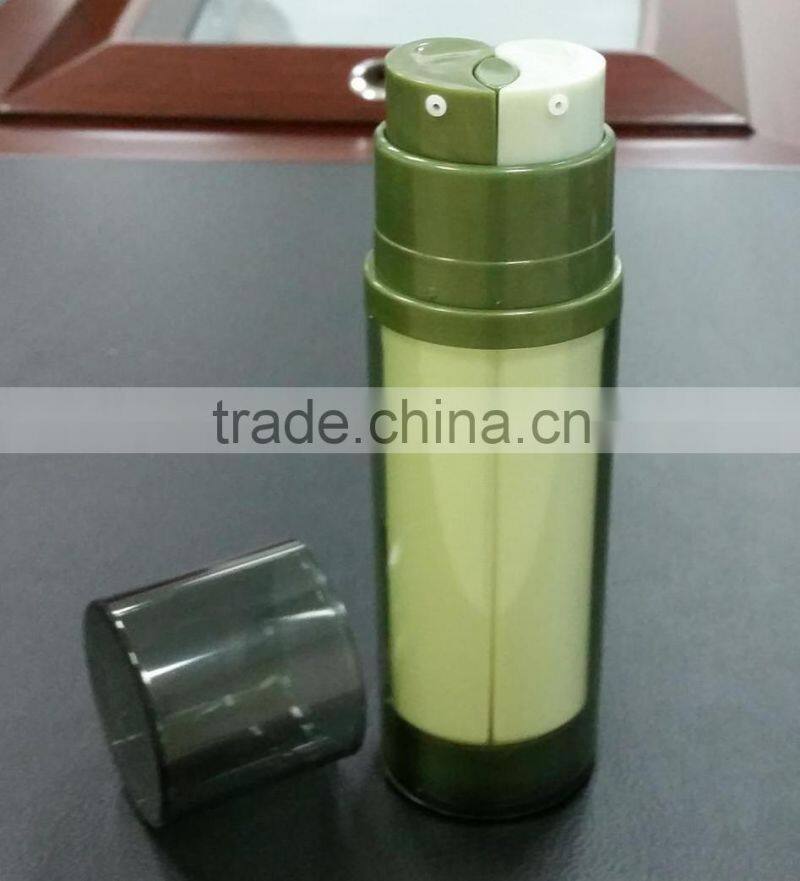 Spherical acrylic lotion bottle cosmetic packaging plastic bottle double tube round shape
