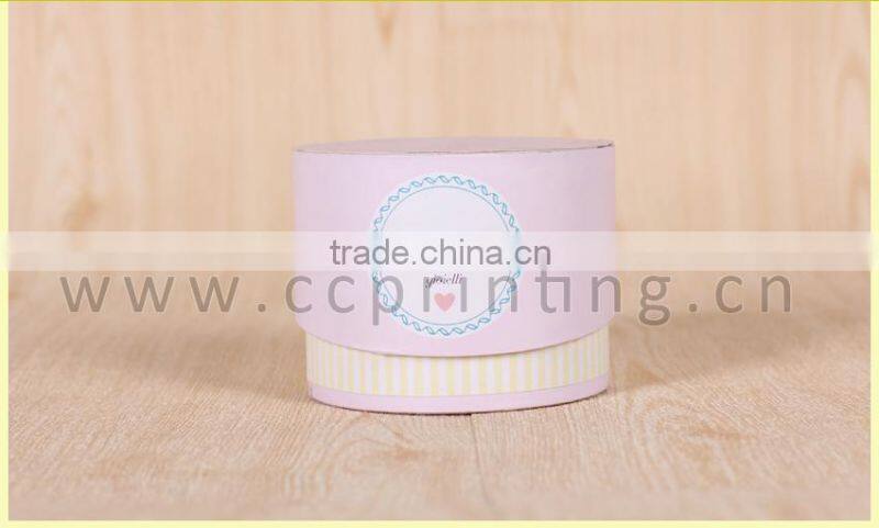 Fancy lid and tray round shaped wholesale jewelry box