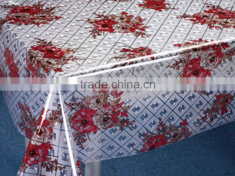3D Embossed Printed PVC Tablecloth Table Cover