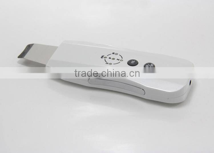 handheld Rechargable Ultrasonic Skin Scrubber portable/ultrasonic face scrubber