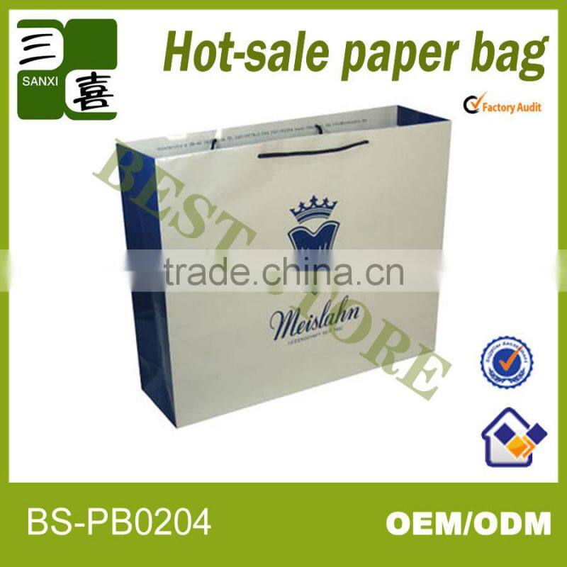 Luxury pp handle paper shopping handy bag with fancy design