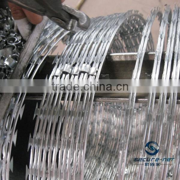 hot dip galvanized razor barbed wire fence