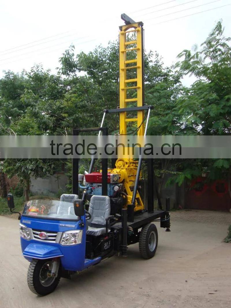 Three wheels protable core drilling rig for 100m and 200m 7