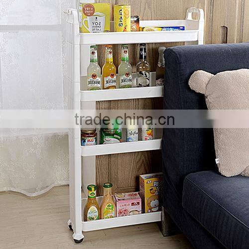removable corner storage rack with wheels-4 layers