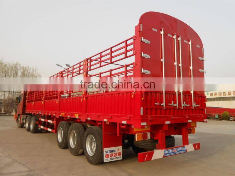Best sell 2/3 axles Fence Type Cattle Animal Transport Semi Livestock Trailer,Trucks On Sale