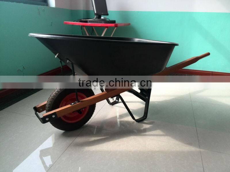 100L plastic wheelbarrow with pneumatic wheel