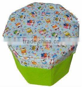 Leather octagonal Storage Stool