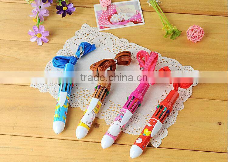 2014 Hot-selling 10 colors ball point pen with high quality and low price