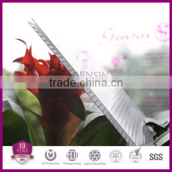 cheap twin-wall polycarbonate sheet greenhouse sheet, roofing sheet, awning sheet