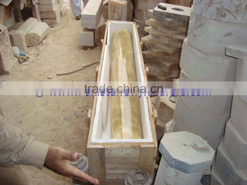 ROMAN ROUND HONEY ONYX COLUMNS AND PILLARS COLLECTION