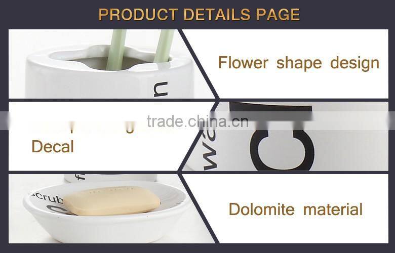 Chaozhou Hotel decal dolomite ceramic bathroom set gifts with ISO certificate