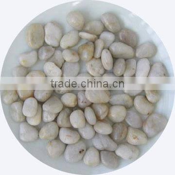 High polished, mixed color flat pebble river stone, natural pebble stone