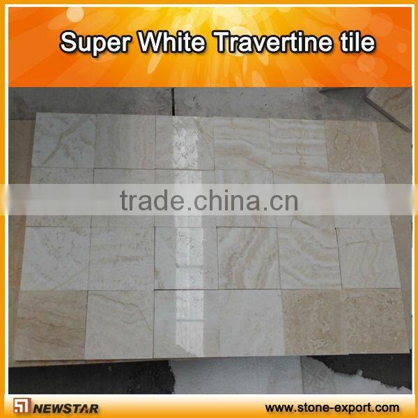 vein cut white travertine