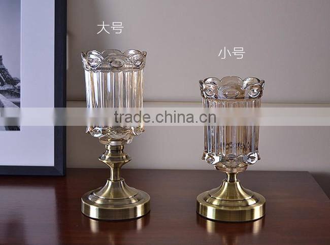 New design Christmas indoor decor clear glass vase for flowers arrangement