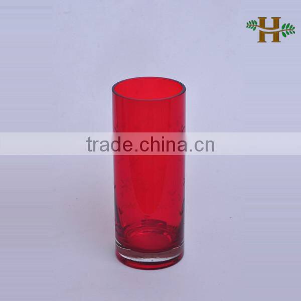 Handmade thick glass vase tall cylinder glass vase