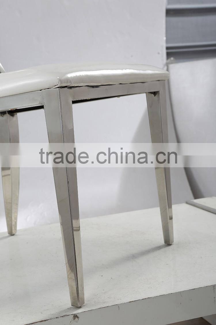 Foshan furniture market modern stainless steel chair for wedding
