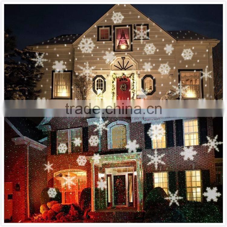 Waterproof Moving Snow Laser Projector Lamps Snowflake LED Stage Light For Christmas Party Landscape Light Garden Lamp Outdoor