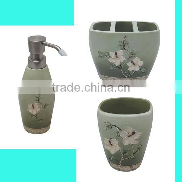 EA0854 novel bathroom accessories with beautiful flowers