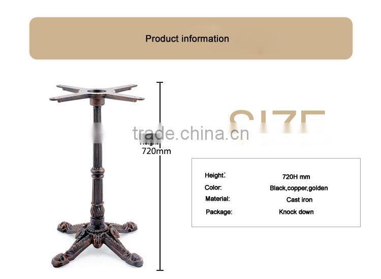 European antique style marble top quality cast iron base hotel bar table