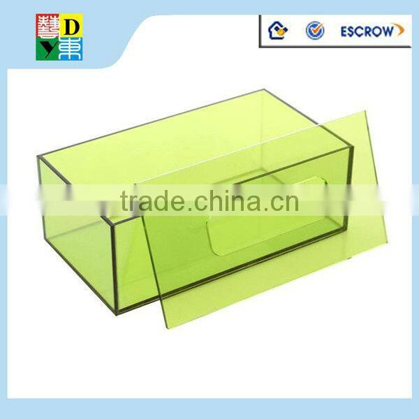 2015 custom multiuseful design simple black accrylic tissue box acrylic custom printed tissue box