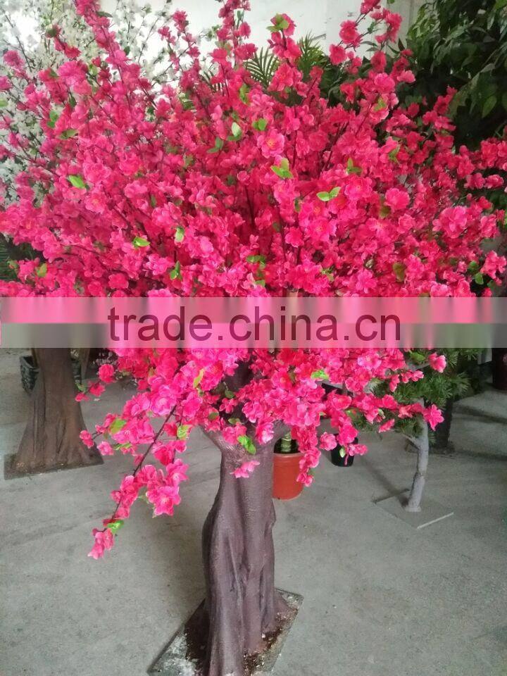 Peach Blossom Artificial Silk Flower Tree