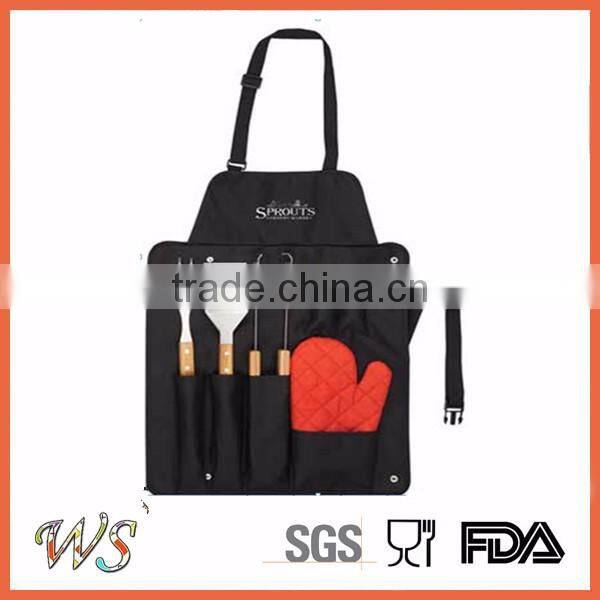 WSSKHL162 Stainless steel bbq tool set with plastic carrying case