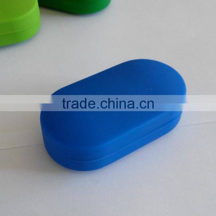 New fashion Eco-friendly silicone medical six-compartment pill cases/Medical storage silicone pill cases