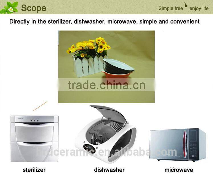 good quality round colored ceramic bakeware with two handles