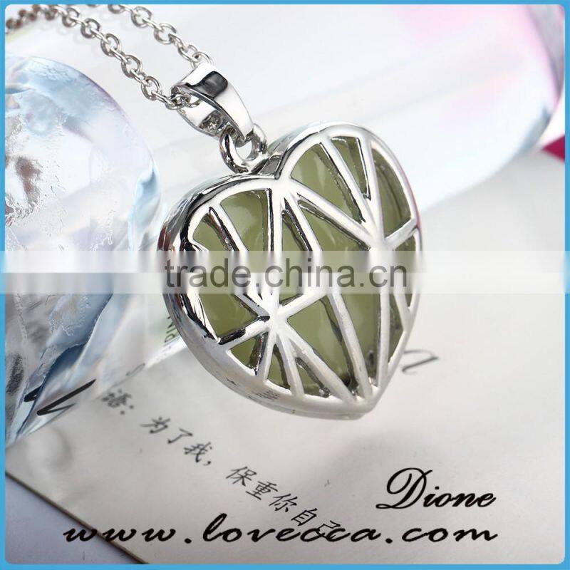 Magic Round Fairy Locket Pendant Gift Luminous glow in the dark necklace