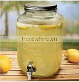 double glass kilner jar waterlight beverage dispenser jar with faucet stand