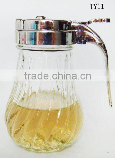 clear cylinder glass cooking oil dispenser with handle