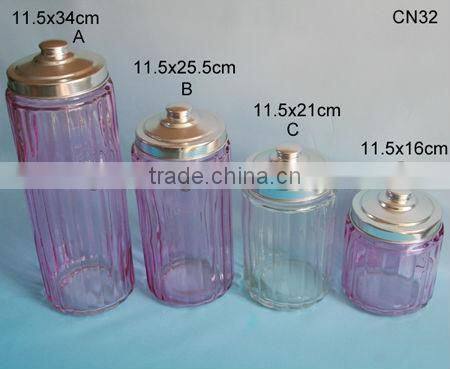 2016 purple cylinder glass mason jar with personality tin lid