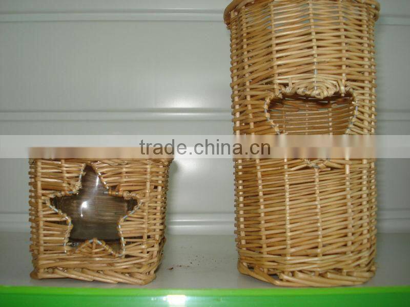 wood&glass garden decoration basket flowerpot 2013the latested product