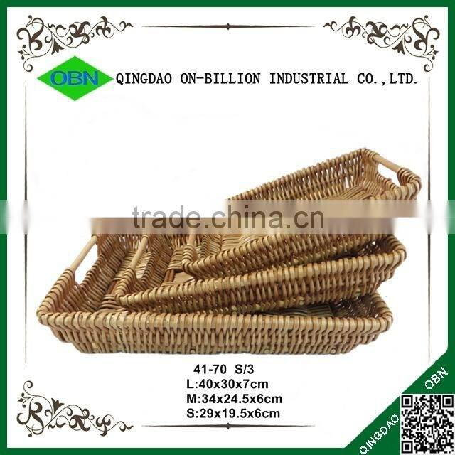 Wholesale cheap wicker rectangular woven bread basket for sale
