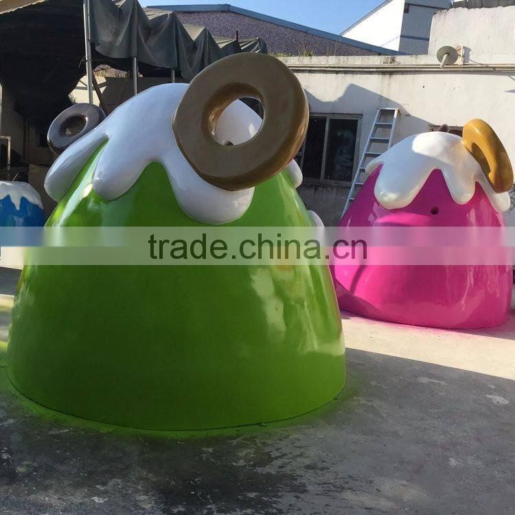 Outdoor FRP donut decoration