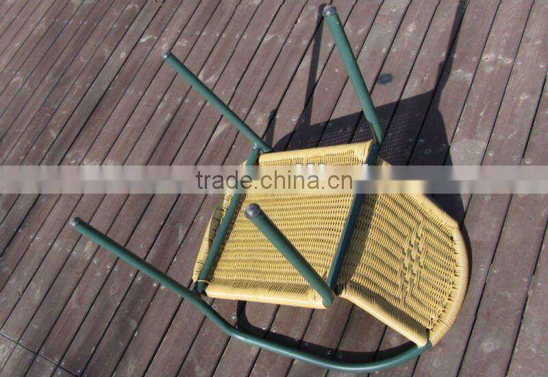 outdoor resin stacking steel chair
