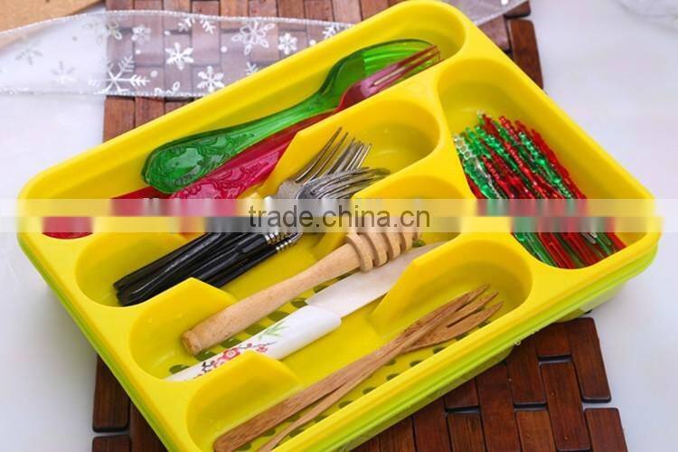 Wholesale plastic kitchen cutlery tray for tableware