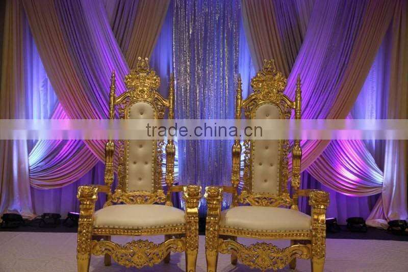 MD-0029-01 Antique golden king throne chair in hot selling