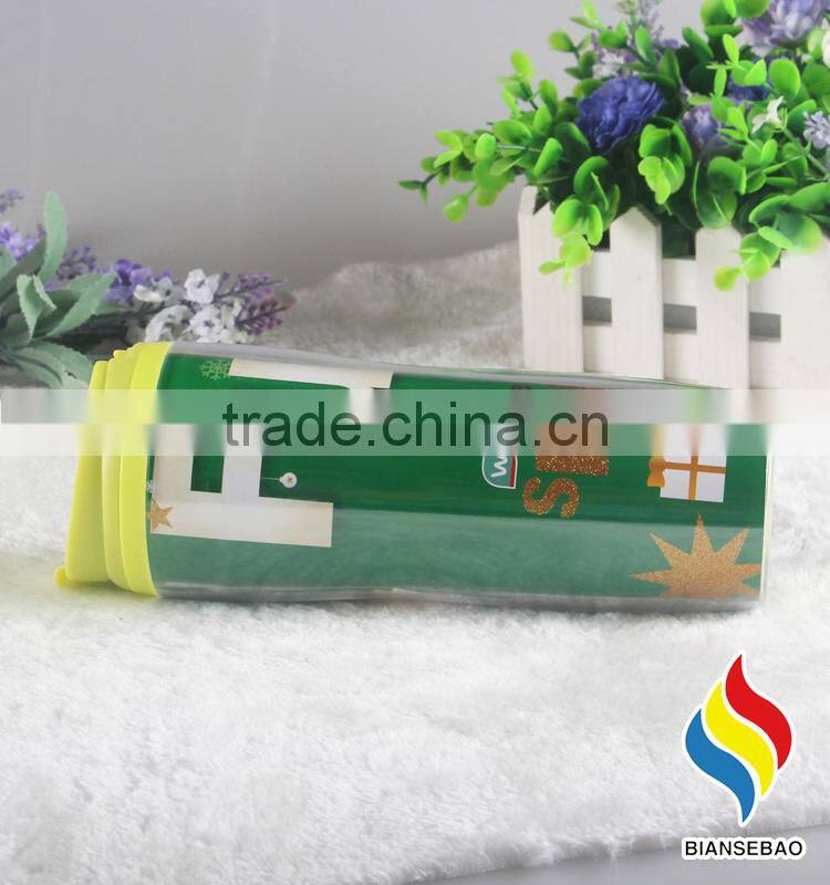 Double Wall Paper Insert Plastic Travel Mug