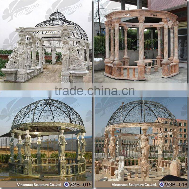 Hot Sale Marble Gazebo for Garden Decoration VGB--001