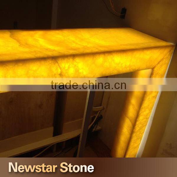 Chinese polished backlit onyx bar countertop,onyx countertop