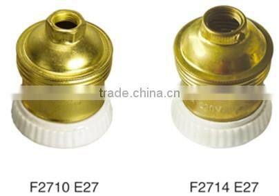 hot sale copper alluminium iron golden lamp holder base light bulb socket cap E26 E27 B22 E14