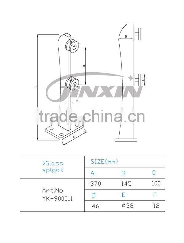 JINXIN Clamp For Frameless Glass Railing/Glass Railing Clamp