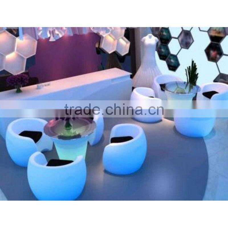 LED loveseats furnishing/nightclub seating / plastic lighted sofa YM-LSF7196711