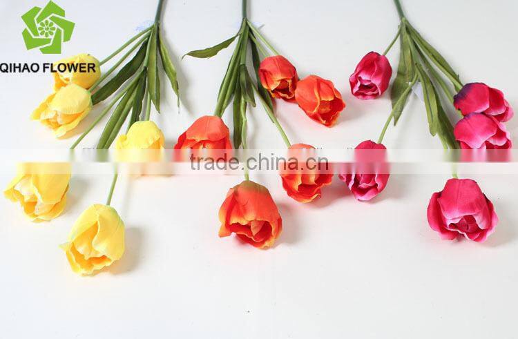 Real touch Decorative Tulip Artificial Tulip Flower for Garden and home decoration