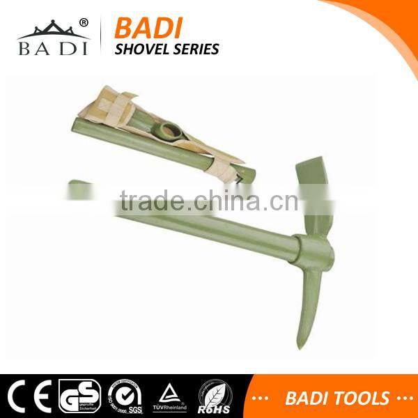 2016 new design outdoor camping survival folding Pickaxe with carry pouch